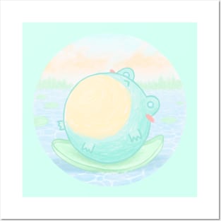 Round fat frog - Cute animals Posters and Art